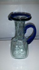 Vintage Avalos Hand-Blown Green Glass Cruet with Ball Stopper — listing 3