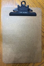 Vintage Large Metal Clipboard with Heavy Cast Iron Bulldog Clip — listing 5