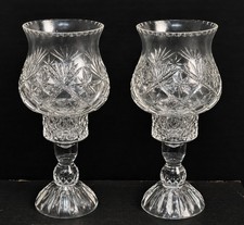 Cut Crystal Two-Piece Hurricane Lamp (Candle Holder Base with Shade) — listing 2
