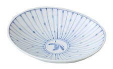 Japanese Blue and White Tokusa Striped Porcelain Plate — listing 5