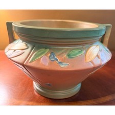 Roseville Pottery Futura Jardiniere 616-6 with Geometric Leaf Design — listing 3