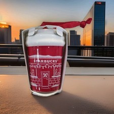 Starbucks 2025 Holiday Red Cup Ceramic Mini Ornament