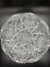 Cut Crystal Fruit/Serving Bowl with Scalloped Fan-and-Star Design — listing 5