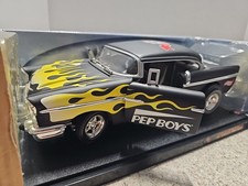 Vintage Die-Cast Hot Rod Pickup Truck with Chevron Flame Decals — listing 4