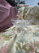 Cut Crystal Diamond-Pattern Serving Bowl