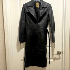Vintage 1980s Women's Black Leather Jacket, Draped Batwing Style, Size L — listing 6