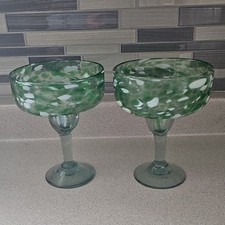 Mixed Barware Glassware Lot - 4 Margarita Glasses, Wine Goblets, and Pint Glasses
