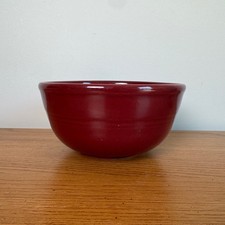 Burgundy Glazed Stoneware Serving Bowl with Scalloped Rim — listing 4