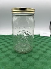 Golden Harvest Sunflower Embossed Quart Mason Jar, Clear Glass — listing 5