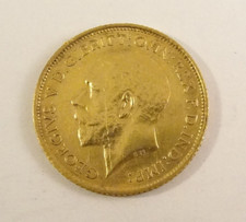 Pair of 1914 George V Gold Half Sovereign Coin Earrings in Bezel Mounts with Leverbacks 9ct / 375, listing 6