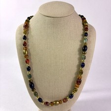 Liz Claiborne Beaded Statement Necklace with Faux Pearls, Metallic Crystals & Rhinestone Rondelles — listing 4