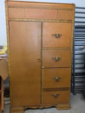 Art Deco Waterfall China Cabinet with Tambour Sides and Roll-Top Compartment — listing 3