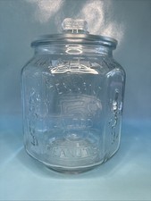 Planters Salted Peanuts Embossed Glass Counter Display Jar with Lid — listing 3