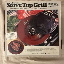Vintage Round Enamelware Smokeless Stovetop Grill / Indoor Smoker with Wire Grate — listing 5