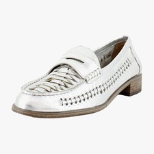 Vince Camuto Men's Black Leather Woven Strap Penny Loafers — listing 3