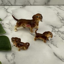 Vintage Porcelain Black Dachshund Puppy Figurine — listing 2