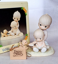 Precious Moments Bisque Porcelain Figurine - Girl with Baby Carriage — listing 5