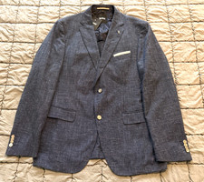 Hugo Boss Men's Gray Plaid Two-Button Sport Coat Blazer — listing 6
