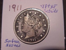 1911 Liberty Head V Nickel, Five Cents
