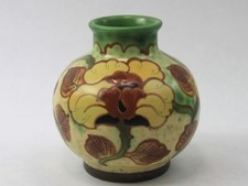 Regina Gouda Hand-Painted Art Pottery Bud Vase, 'Lydia' Pattern — listing 2