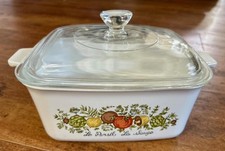 CorningWare White Square Casserole Dish with Pyrex Glass Lid — listing 5