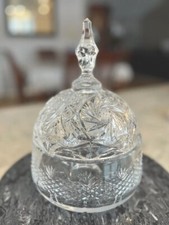 Bohemia Lead Crystal Covered Candy Dish with Gold Faceted Finial — listing 5