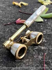 Antique French Mother of Pearl & Brass Opera Glasses — listing 2