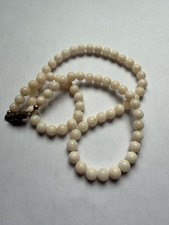 Vintage Natural Angel Skin Coral Branch Chip Necklace with Barrel Clasp — listing 6