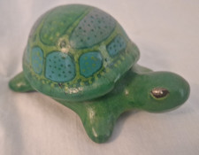 Vintage Ceramic Turtle Figural Covered Jar with Butterfly Finial — listing 4