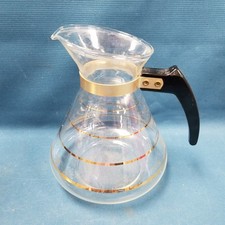 Vintage Douglas Flameproof Glass Coffee Carafe with Gold Leaf Design — listing 2