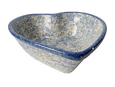 Cobalt Blue Speckled Stoneware Heart-Shaped Bowl — listing 6