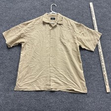 Haggar Clothing Co. Men's Short-Sleeve Button-Up Camp Shirt, Blue Abstract Print, Size XL — listing 2