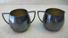 Empire Crafts Quadruple Silver Plate Creamer & Sugar Set with Nobility Plate Storage Bags — listing 3