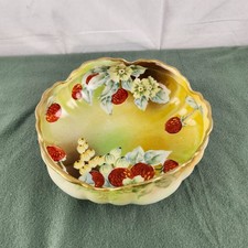 Hand Painted Nippon Style Porcelain Handled Bowl with Fruit Motif — listing 3