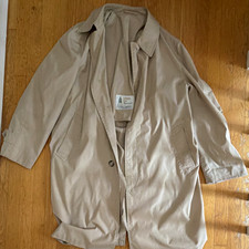 London Fog Double-Breasted Trench Coat, Olive/Taupe — listing 5
