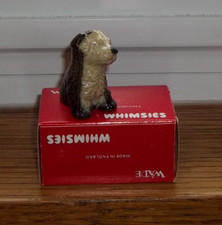 Wade Whimsies Miniature Mongrel Dog Porcelain Figurine, 1" Tall