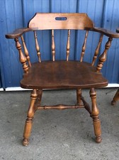 Vintage Colonial-Style Solid Maple Fiddleback Side Chair — listing 6