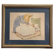 Framed Beatrix Potter Benjamin Bunny & Peter Rabbit Print