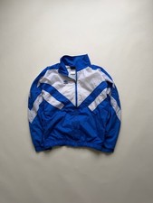 Vintage 1990s Umbro Premier Nylon Windbreaker Track Jacket, Navy/Teal/Pink — listing 6