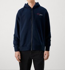 Tommy Hilfiger Men's Zip-Up Sweatshirt/Jacket with Signature Red-White Stripe Collar, Size M — listing 5