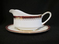 Royal Albert Paragon 'Holyrood' Bone China Coffee Pot with Lid, Burgundy and Gold Greek Key Band — listing 2