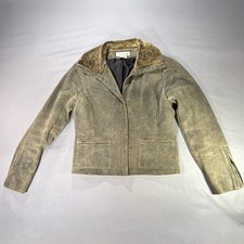 Nine West Black Leather Button-Front Jacket, Women's Petite, Y2K Style — listing 3