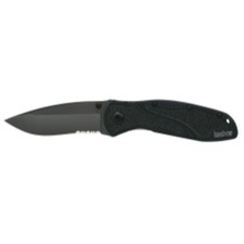 Kershaw Blur Linerlock A/O Folding Pocket Knife, Black Serrated Blade — listing 6