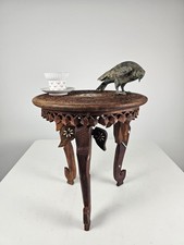 Hand-Carved Wooden Elephant Coffee Table / Low Table with Four Elephant-Head Legs — listing 4