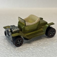 1968 Hot Wheels Redline Hot Heap - Green with White Interior — listing 2