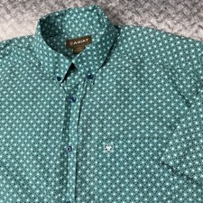 Ariat Men's Short-Sleeve Button-Up Shirt, Geometric Print, Size XXL — listing 2