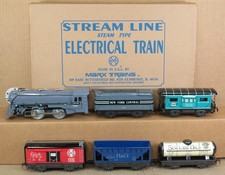 Marx Vintage Tin Litho Windup Train Set - New York Central Locomotive, Tender & Pullman Montclair Passenger Car — listing 4