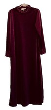 Vintage Brownstone Studio Blush Pink Nylon Long Nightgown with Lace & Embroidered Yoke — listing 2