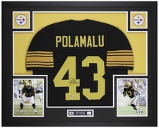 Troy Polamalu #43 Autographed 8x10 Framed Pittsburgh Steelers Photo, listing 3