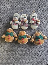 Felt Gingerbread House Christmas Ornament with Gingham Door and Red Gem Accents — listing 2